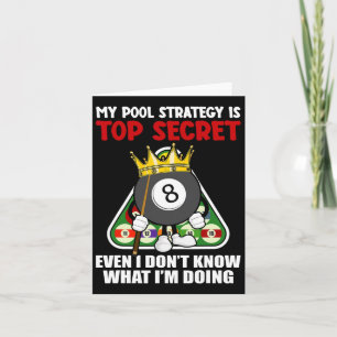 Funny Billiards Art For Men Women Billiards Pool P Card