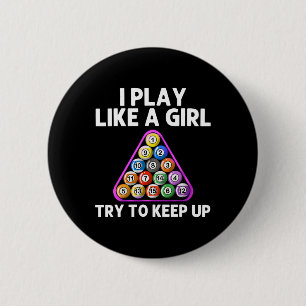 Funny Billiards Art For Women Girls Mom 8 Ball Poo 2 Inch Round Button