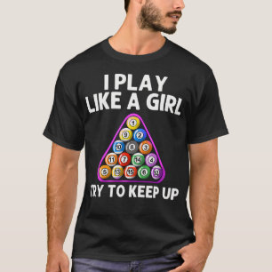 Funny Billiards Art For Women Girls Mom 8 Ball Poo T-Shirt