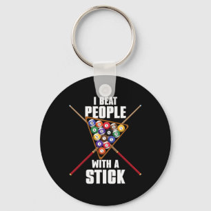 Funny Billiards Billiard Rack I Beat People With A Keychain