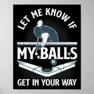 Funny Billiards Design For Men Women Billiard Pool Poster
