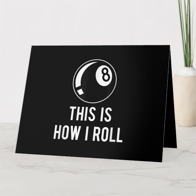 Funny Billiards Design For Pool Players Retro 8 Ba Card (Front)