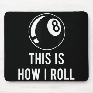 Funny Billiards Design For Pool Players Retro 8 Ba Mouse Pad