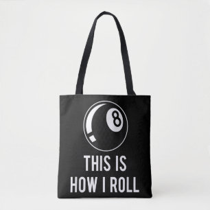 Funny Billiards Design For Pool Players Retro 8 Ba Tote Bag