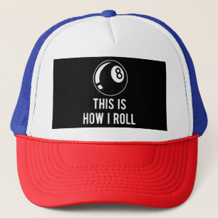 Funny Billiards Design For Pool Players Retro 8 Ba Trucker Hat