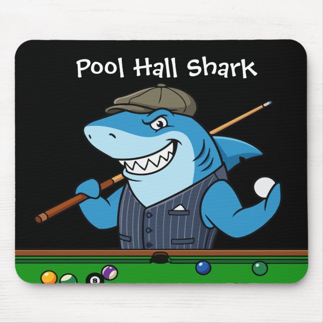 Funny Billiards Fanatic Cool Computer Mouse Pads (Front)