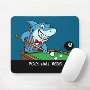 Funny Billiards Fanatic Cool Rebel Pool Hall Rebel Mouse Pad