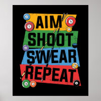 funny Billiards lovers word art