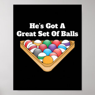 Funny Billiards Matching Couples Gifts - Great Set Poster