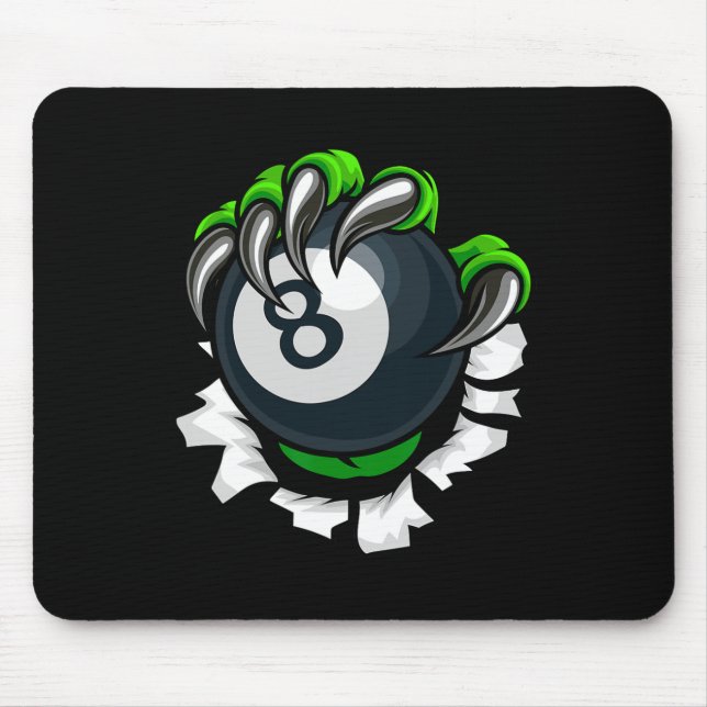 Funny Billiards Nails Art Billiards Playing Pool P Mouse Pad (Front)