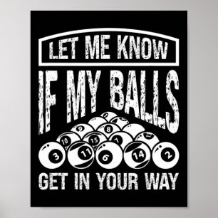 Funny Billiards Player Snooker Billiard Pool Playe Poster