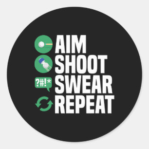 Funny Billiards Pool Classic Round Sticker