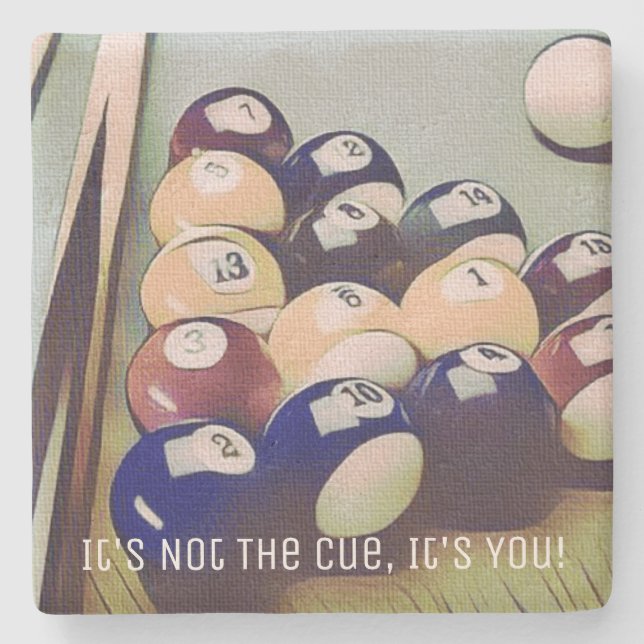 Funny Billiards Pool Games Room Coaster (Front)