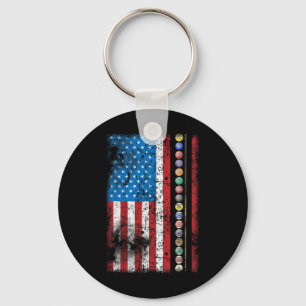 Funny Billiards Pool Hall Snooker Vintage American Keychain