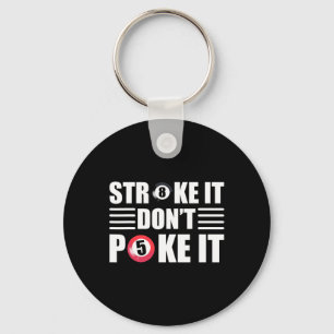 Funny Billiards Pool Player Keychain