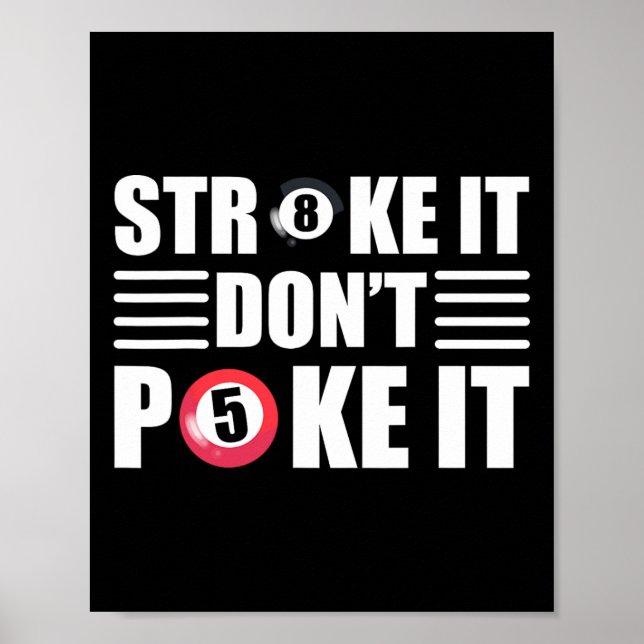 Funny Billiards Pool Player  Poster (Front)