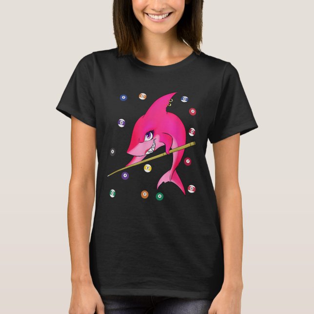 Funny Billiards Pool Shark Female T-Shirt (Front)