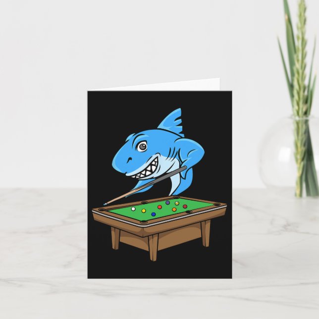 Funny Billiards Pool Shark Hall Snooker Joke Billi Card (Front)