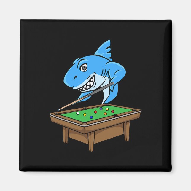 Funny Billiards Pool Shark Hall Snooker Joke Billi Magnet (Front)