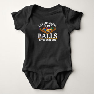 Funny Billiards Quotes Pool Players Baby Bodysuit