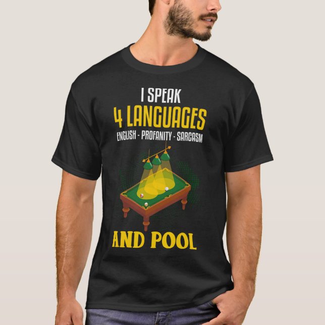 Funny Billiards Shirt Joke Sarcastic Billard Pool  (Front)