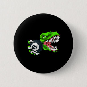 Funny Billiards T-rex Art Billiards Playing Pool P 2 Inch Round Button
