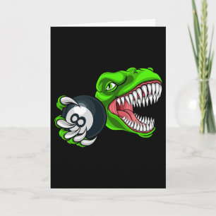 Funny Billiards T-rex Art Billiards Playing Pool P Card