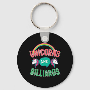 Funny Billiards T Shirt Unicorns And Pool R Gift T Keychain