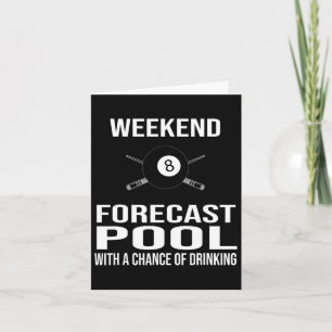 Funny Billiards Weekend Forecast  Card