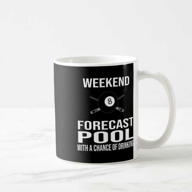 Funny Billiards Weekend Forecast  Coffee Mug (Right)