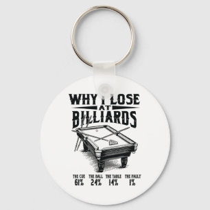 Funny Billiards Why I Lose At Snooker Billiard Poo Keychain