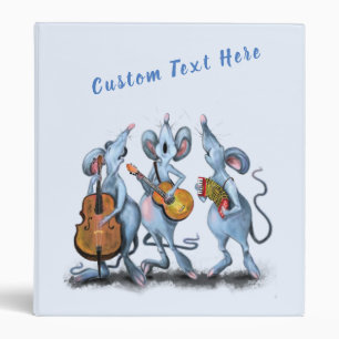 Funny Binder with Mouse Music Band and Custom Text