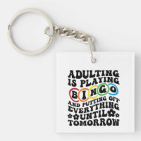Funny Bingo adulting word art 