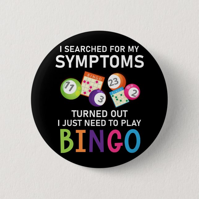 Funny Bingo Ball Bingo Gamer 2 Inch Round Button (Front)