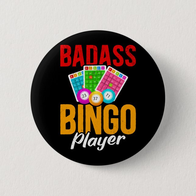 Funny Bingo Balls Sarcastic Bingo Player 2 Inch Round Button (Front)