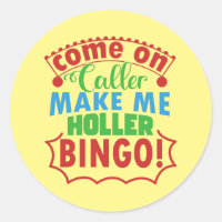 funny Bingo holler caller word art 