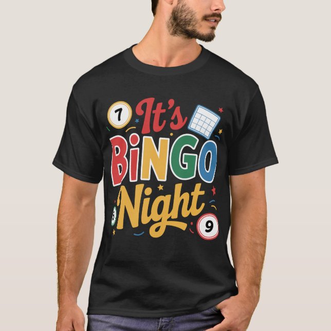 Funny Bingo Lover Design – Bingo Player Gift T-Shirt (Front)