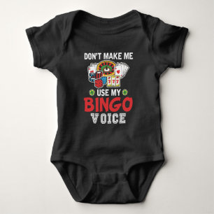 Funny Bingo Player Casino Gambler Bingo Voice Baby Bodysuit