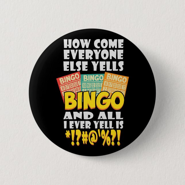Funny Bingo Player Gift 2 Inch Round Button (Front)