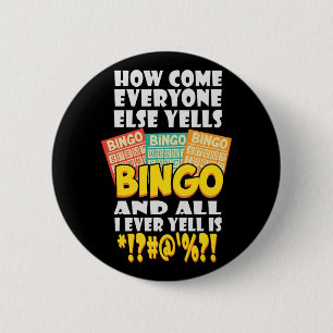 Funny Bingo Player Gift 2 Inch Round Button
