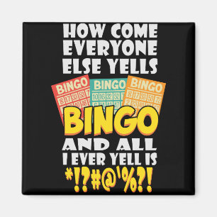 Funny Bingo Player Gift Magnet