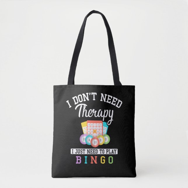 Funny Bingo Player Joke Tote Bag (Front)