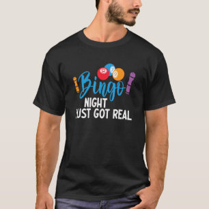 Funny Bingo Player Lottery Game Lucky Gambling Bin T-Shirt