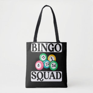 Funny Bingo Squad Saying Bingo Tote Bag