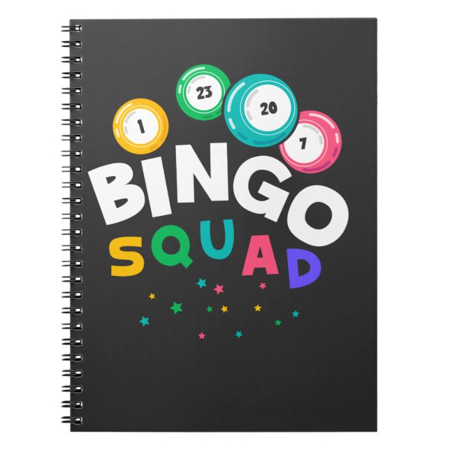 Funny Bingo Team Gambling Humour Notebook (Front)