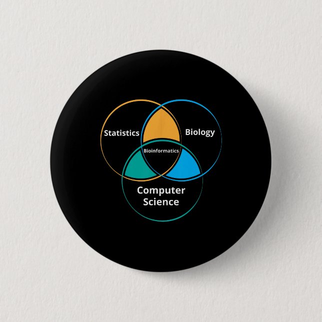 Funny Bioinformatics Biology Science Teacher Gift  2 Inch Round Button (Front)