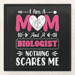 Funny Biologist Mom, Biologist Mom Funny Glass Coaster