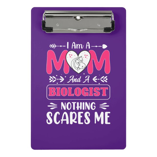 Funny Biologist Mom, Biologist Mom Funny Mini Clipboard (Front)