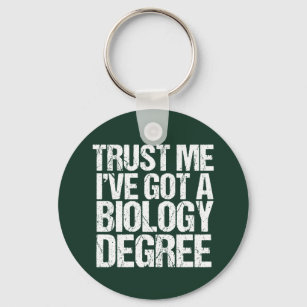 Funny Biology Major Graduation Green Biologist Keychain
