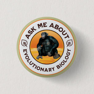 Funny Biology Teacher Evolution Humour Gift 1 Inch Round Button